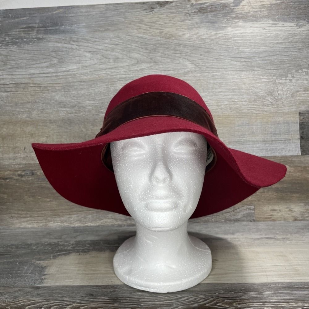 Goorin Bros. Women's Julia May Hat Large Burgundy 100% Wool
